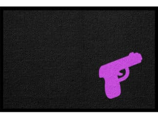 Fußmatte Design Bunt Lustig: Pistole Icon lila
