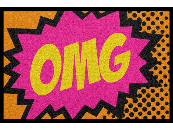 0026_OMG Fußmatte Design Bunt Lustig