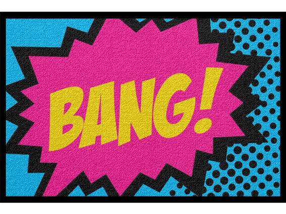 0031_BANG-blau Fußmatte Design Bunt Lustig