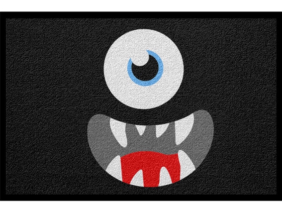 0042_Monster-Einauge-3 Fußmatte Halloween Monster Witzig