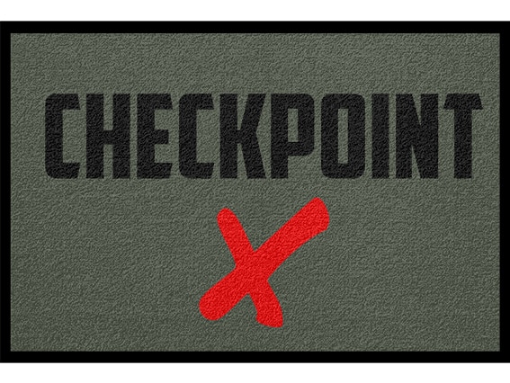 Fußmatte Witzig: Checkpoint