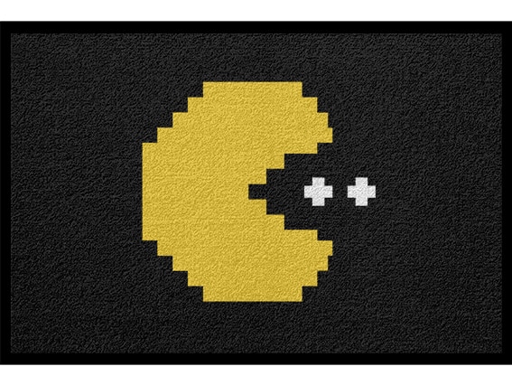 Fußmatte Gamer Pacman Icon gelb