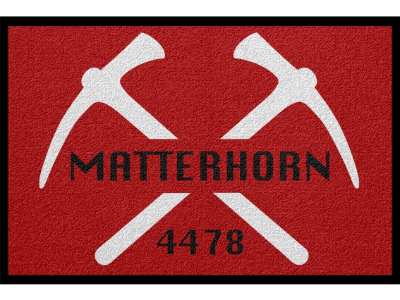0075_Matterhorn Fußmatte Berge Bergsteiger