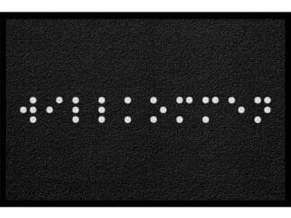 Fußmatte Willkommen Braille