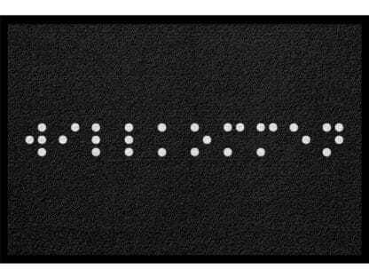 Fußmatte Willkommen Braille
