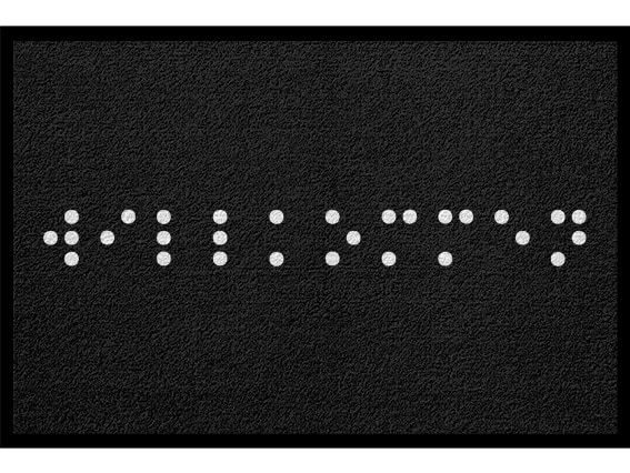 Fußmatte Willkommen Braille