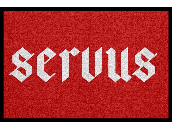0118_Servus Fußmatte Bayrisch servus